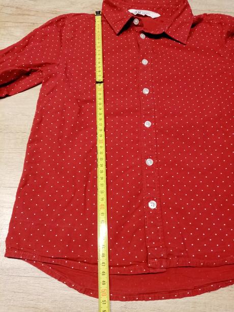 Červená košile hm vel. 122, h&m,122