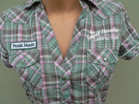 Károvaná košile halenka top fresh made - vel.m, m