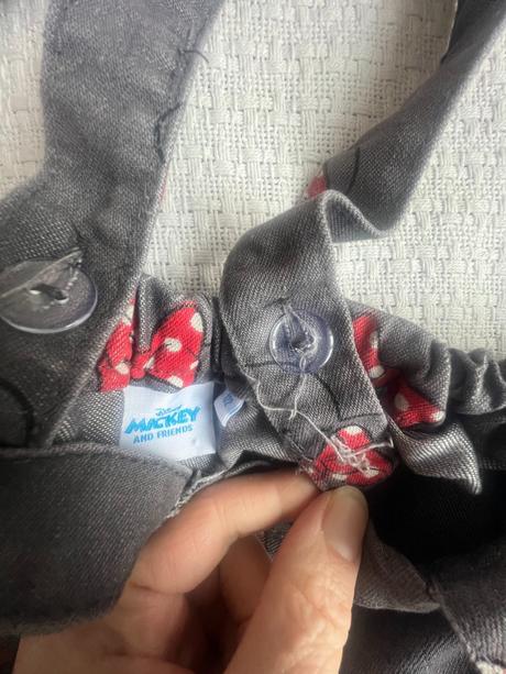 Sukně s kšandami vel. 116/122 mickey mouse/minnie, disney,116