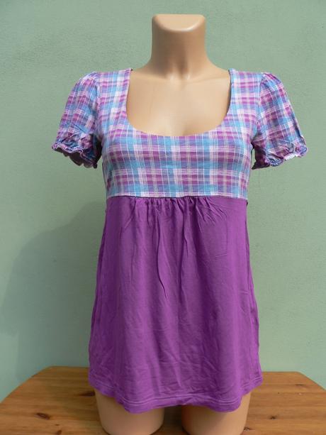 Fialový top blůzka tunika b.p.c. - vel.34, bonprix,34