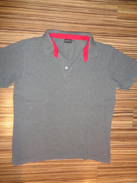 Šedé bavlněné tričko s límečkem  berd berger 3xl, xxxl