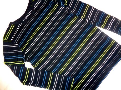 Černé tričko s barevnými pruhy, primark,146