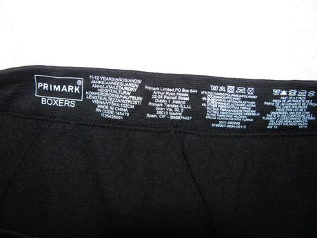 Bezešvé černé elastické boxerky, primark,152