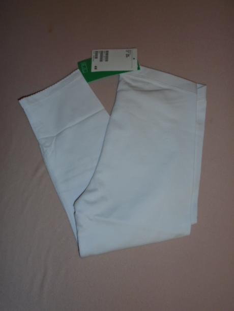 Leginy h&m vel 116 128 bílé 3/4 délka, h&m,116 / 128