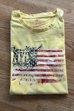 Triko žluté s vlajkou nils vel. m, m