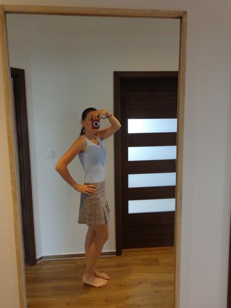 Skládaná jemně kostkovaná minisukně, xs