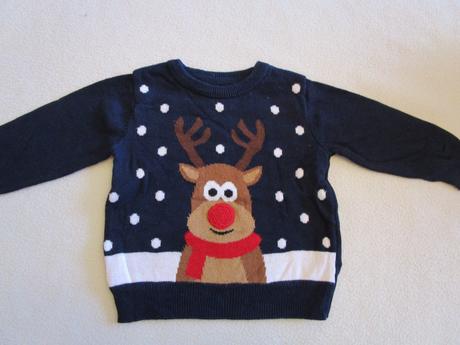 Velmi pěkný svetřík se sobem (vánoční), primark, primark,80