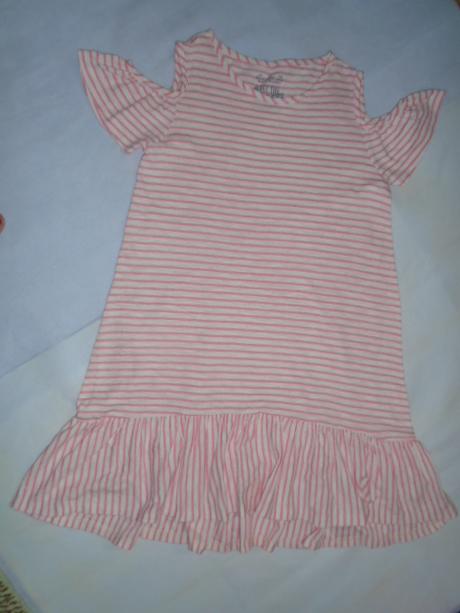 Šaty proužek 8-9 let 134, f&f,134