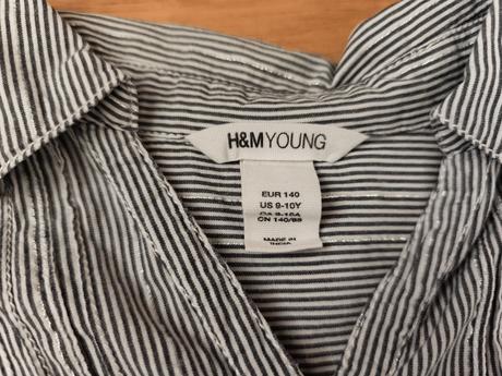 Košilové šaty, h&m,140