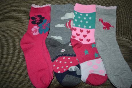 4x dívčí ponožky bavlněné,26-27, 26 / 27