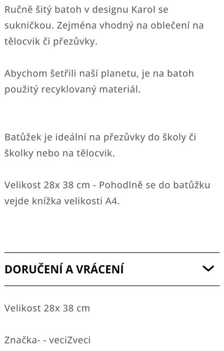 Ručně šitý batůžek karol a kvído,