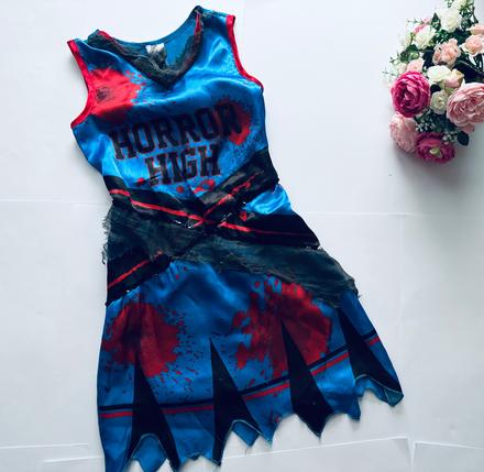 An12/ kostým roztleskávačky zombie - v.5/6 let,