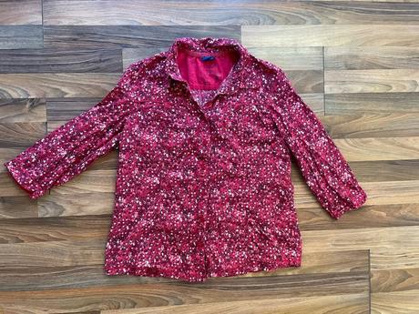 Růžová halenka s kvítky, vel l, cecil, l