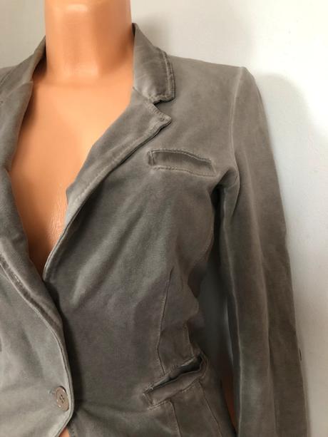 Vel. s šedohnědé dámské sako, s