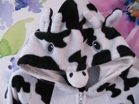 Kostým -fleecový overal s kapucí žirafa, 