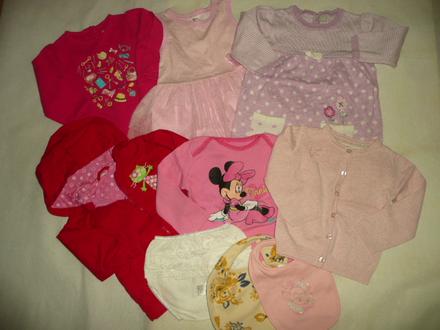 Tričko tunika šaty minnie 7ks vel 80, 68–80