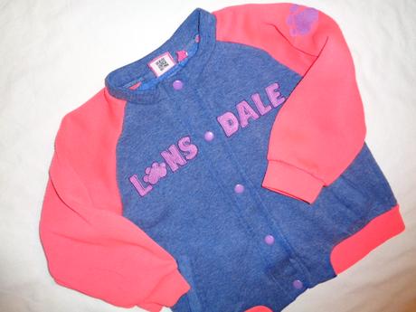 Nádherná modrooranžová propínací mikina 110/116, lonsdale,116