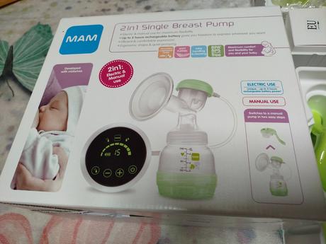 Mam 2v1 odsávačka mateřského mléka elektrická a ma, 