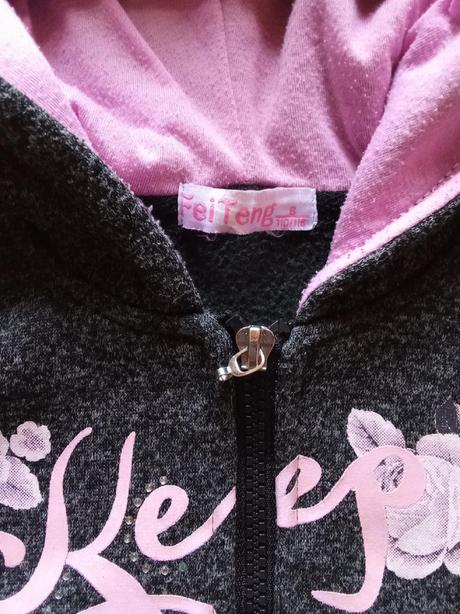 Mikina na zip šedá velikost 110/116, 110