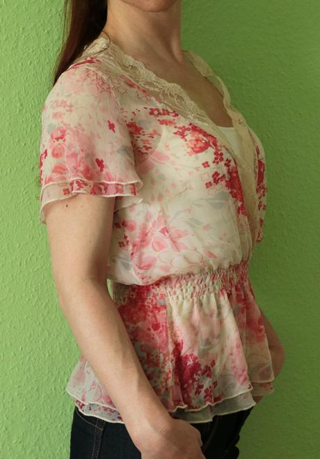 Kvítková halenka noa noa vel. s - pravé hedvábí, s