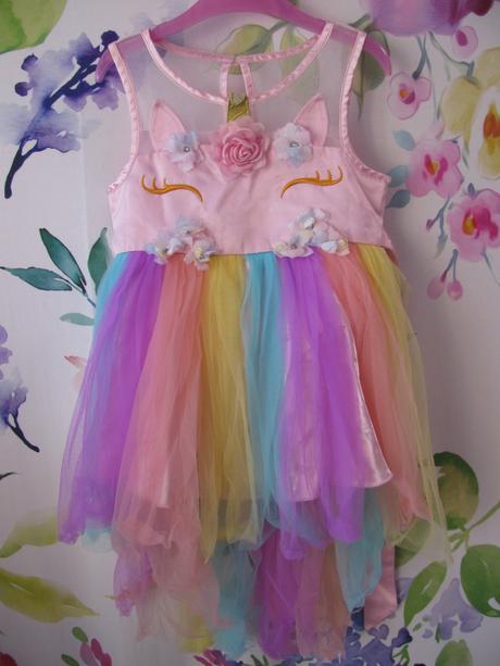 Kostým-krásné šaty s čelenkou unicorn,