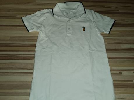 Bílé polotričko s límečkem 116 next, next,116