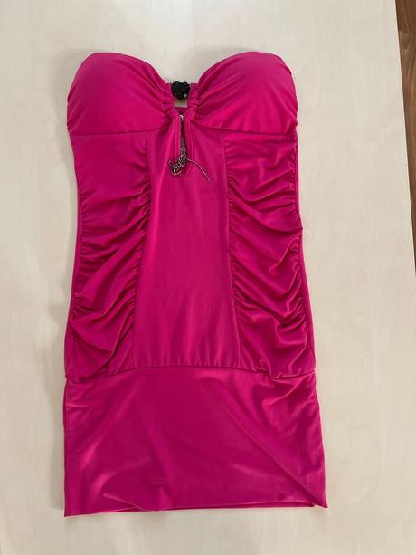 Minišaty se srdcem a řetízky, vel (2) cca xs-m, s