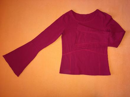 Červené tričko s rukávy do zvonu (vel. xs/s), xs