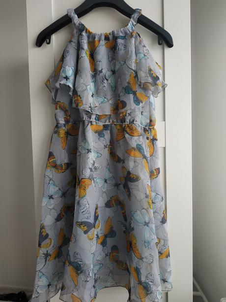 Dívčí šaty s motýli - 152, 152