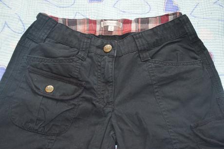 140 černé plátěné kalhoty i outdorové, marks & spencer,140