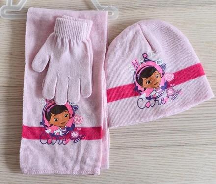 Set - čepice, rukavice, šála, disney,98