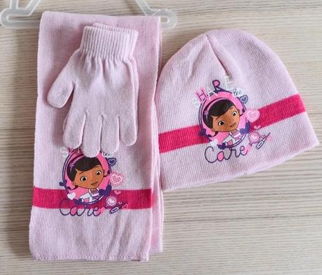 Set - čepice, rukavice, šála, disney,98