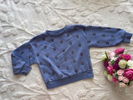 K11/ mikina modrá s květy - v.3/4 roky, primark,104