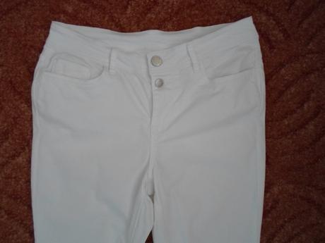 Bílé kalhoty rifle džíny 7/8, 38