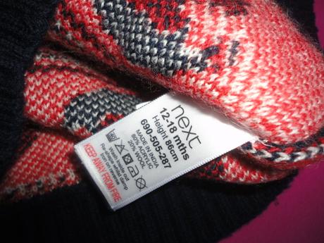 Vánoční svetřík next, vel. 12-18 měsíců, next,86