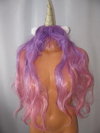Karneval,vlasová paruka - unicorn,