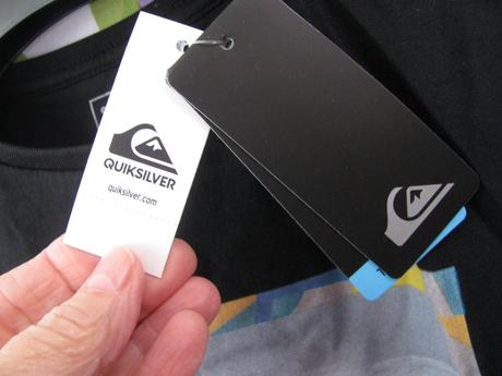 Dětské černé bavlněné tričko s potiskem, quiksilver,140