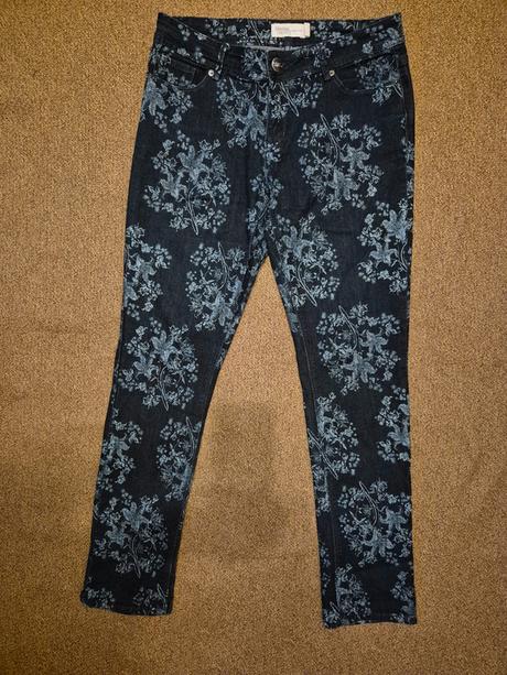 Dámské džíny s květinovým vzorem janina vel. 38, 38