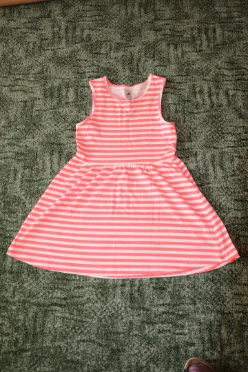 Dívčí bavlněné šatičky - proužky, palomino,128