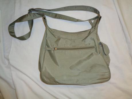 Super sportovní kabelka - lesklá khaki-hodně kapes, 