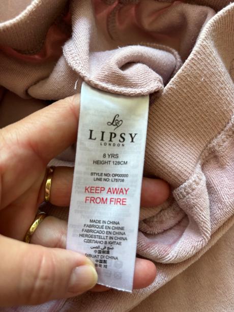 D79/ tepláky semišové - v. 7/8 let zn. lipsy, lipsy london,128