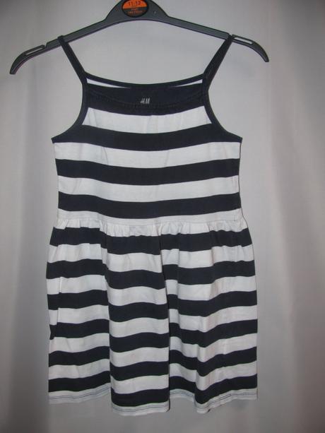 Modro bílé letní bavlněné šaty h&m, h&m,128