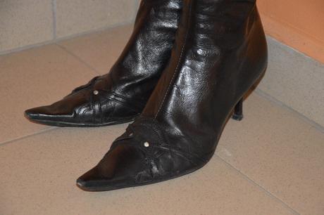 Italské kozačky s vysokým podpadkem, vel. 37, 37