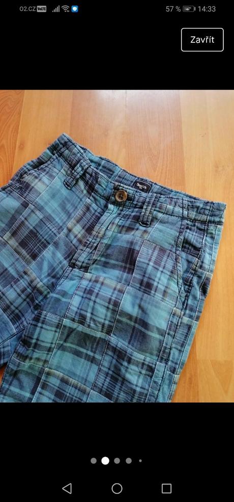 Dětské kostičkované bermudy, gap, gap,122