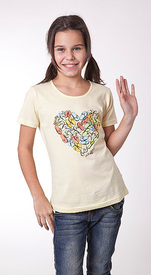 Dívčí bavlněné triko,český výrobce, coonoor,134