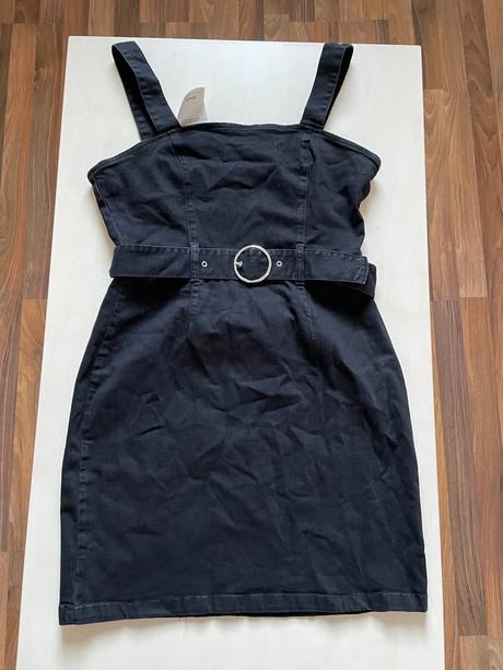 Nové džínové šaty s páskem, vel xxl, ale řekla by, denim co,xl