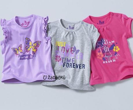 3-pack letní trička tchibo dívčí vel. 110/116, tchibo,110 / 116