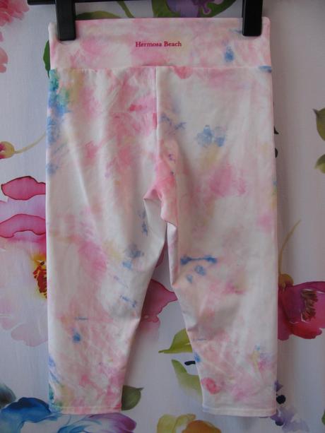 Dívčí elastické 3/4 legíny s batikovaným potiskem, zara,152