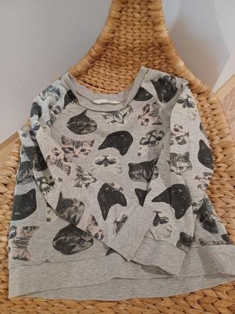 Kočičková mikina h&m 134/140, h&m,140