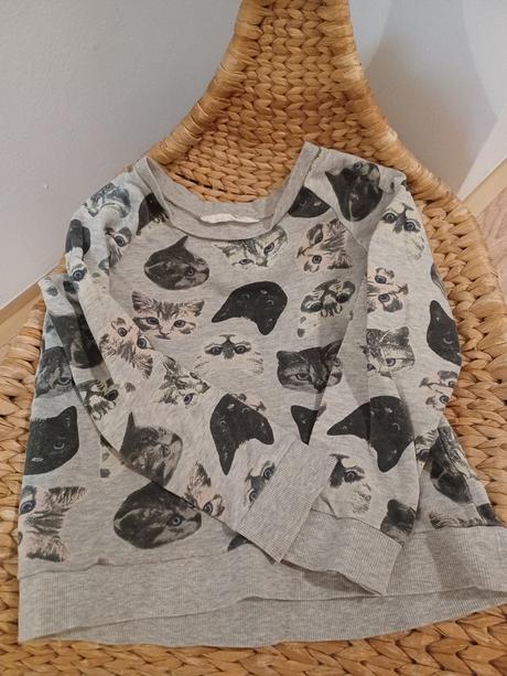 Kočičková mikina h&m 134/140, h&m,140